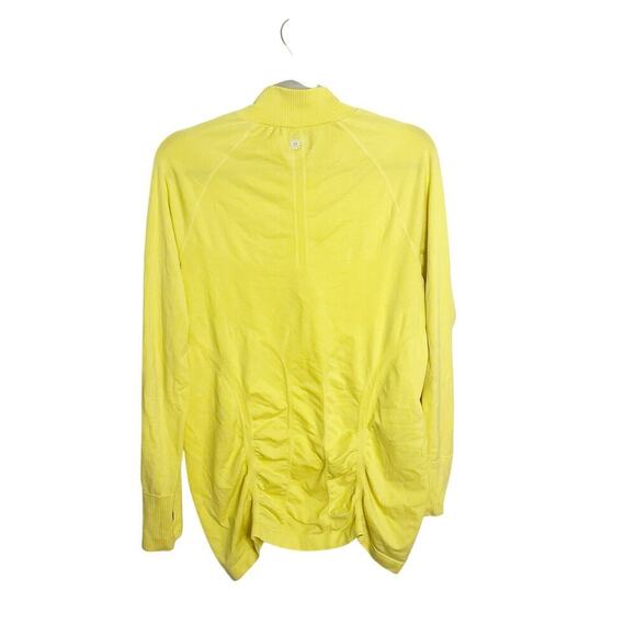 Athleta Tracker Long Sleeve Running Shirt Bright Yellow Size XL - Picture 2 of 4
